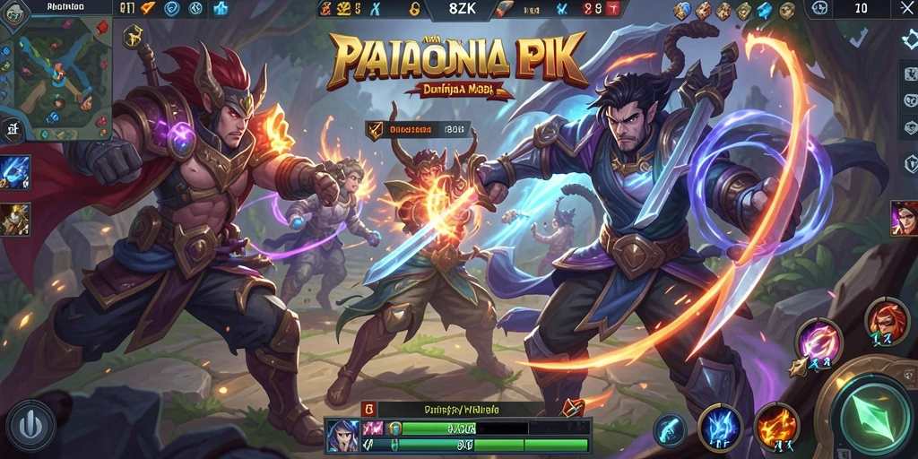 Screenshot gameplay 8ZK menampilkan karakter dalam pertempuran.