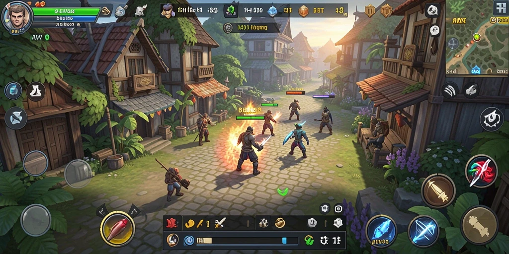 Screenshot gameplay AW8 menunjukkan pengalaman strategi yang dinamis.