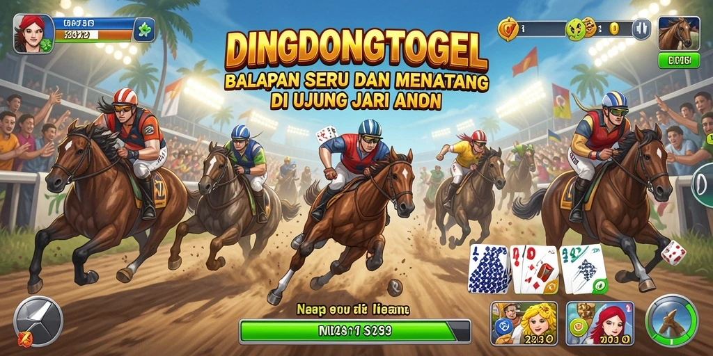 Tampilan gameplay seru DINGDONGTOGEL saat balapan di lintasan yang menantang.