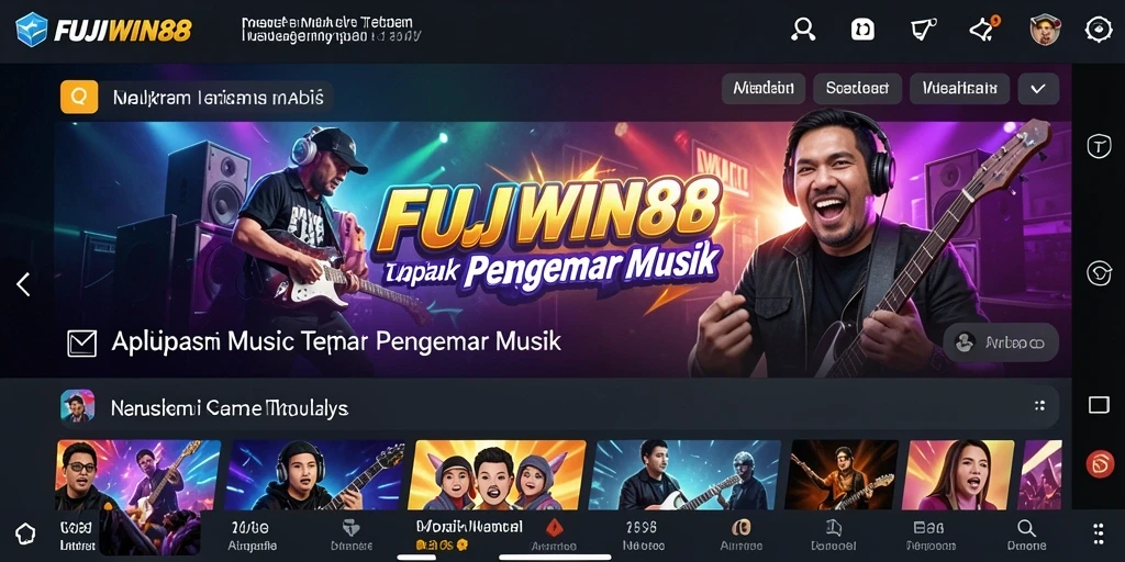 Tangkapan layar menampilkan gameplay seru FUJIWIN88 dengan berbagai pilihan lagu.