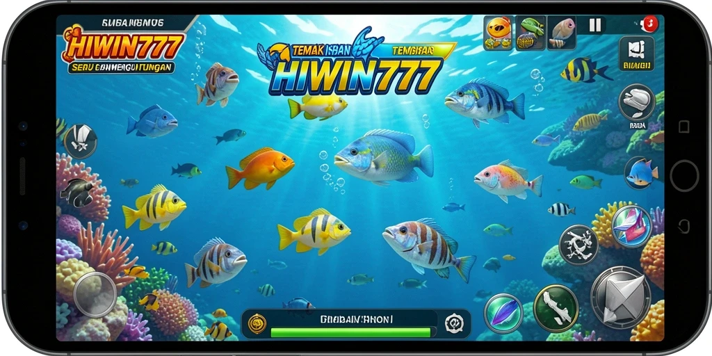 Gameplay seru HIWIN777 menembak ikan dengan grafis menarik.