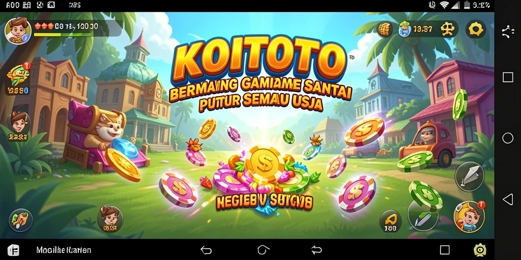 Tampilan gameplay KOITOTO yang colorfull dan menarik.