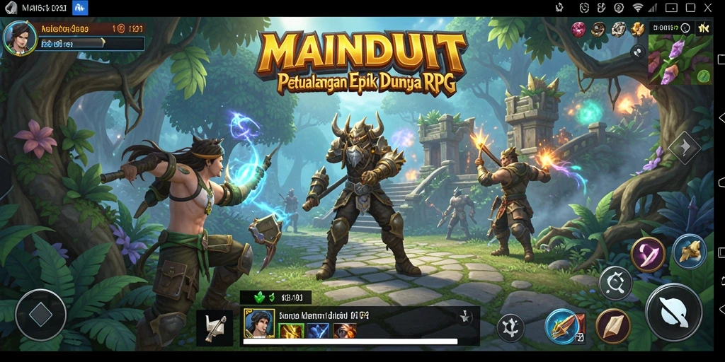 Tampilan gameplay MAINDUIT yang mendebarkan dan penuh aksi RPG.