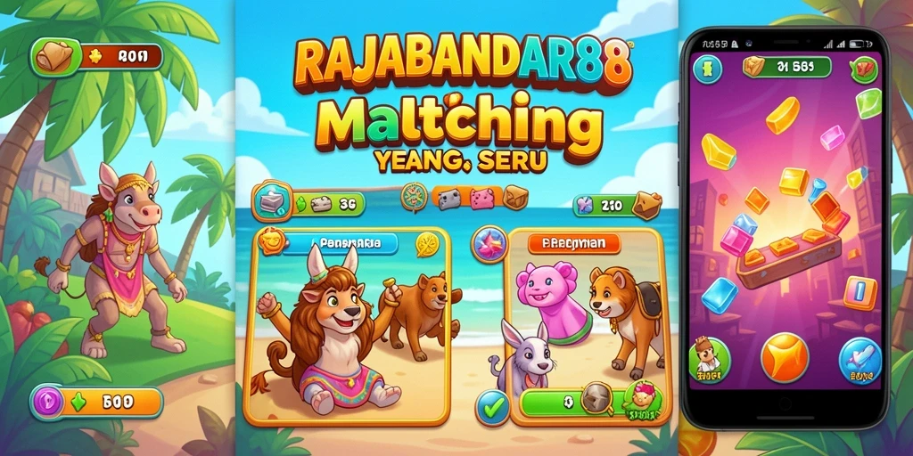 Tampilan screenshot RAJABANDAR88 menampilkan gameplay seru di level Match-3.