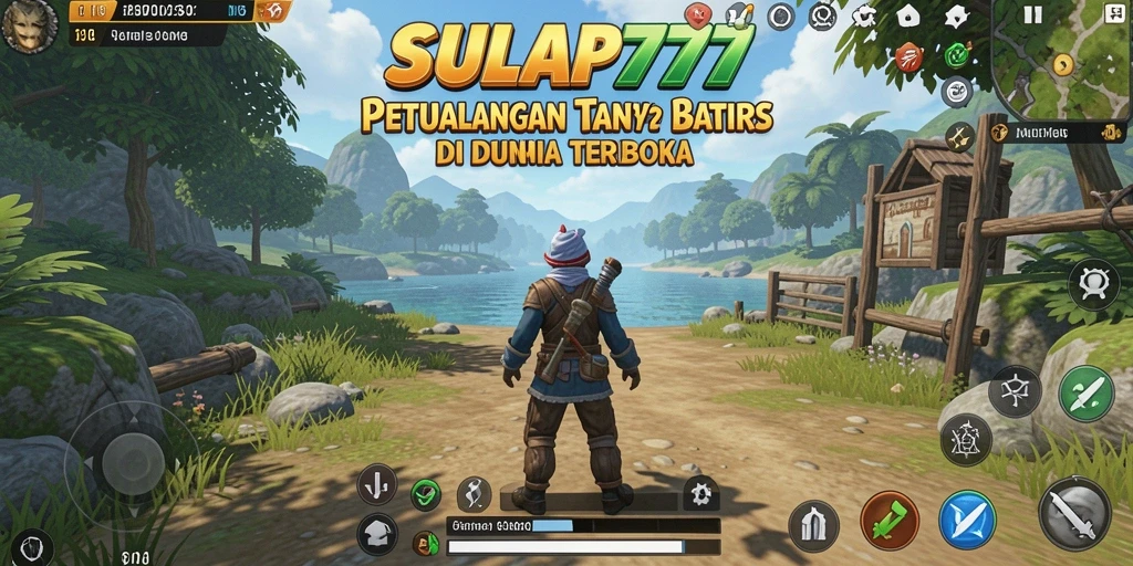Screenshot dari gameplay SULAP777 menampilkan eksplorasi dunia terbuka.