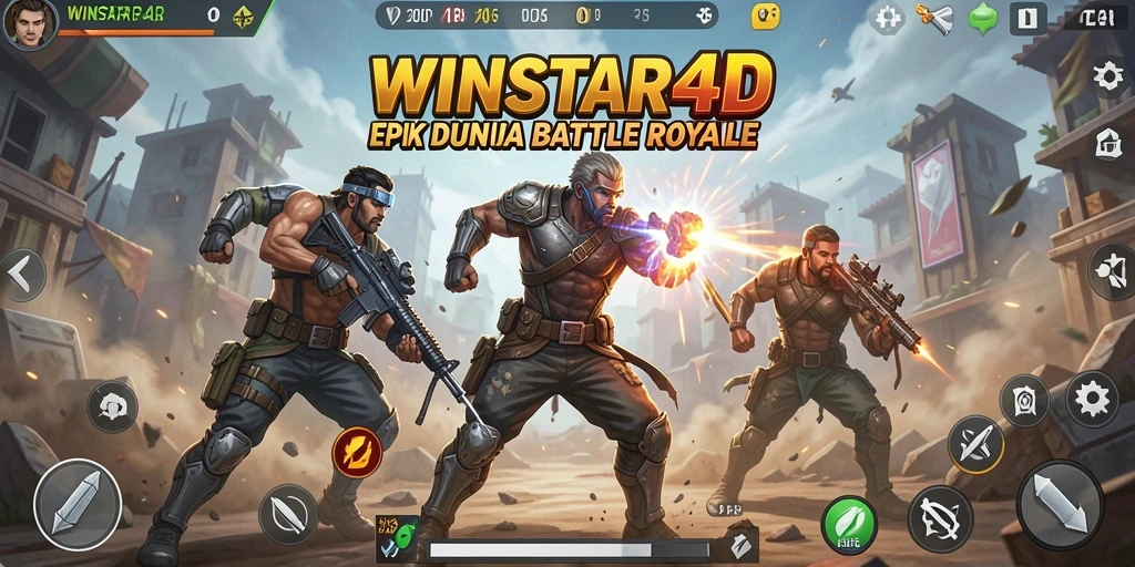 Tampilan menarik dari gameplay pertempuran di WINSTAR4D.